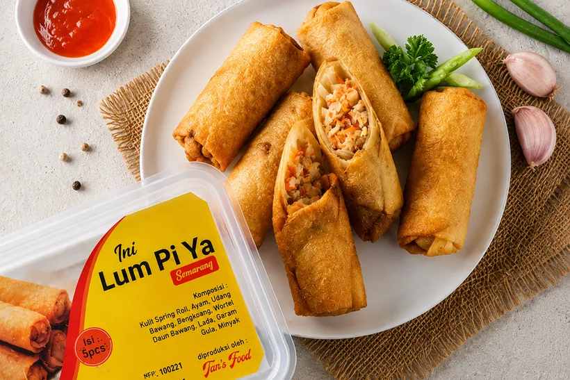 Ini Lum Pi Ya, lumpia semarang beku Tan's Food — tampak 3