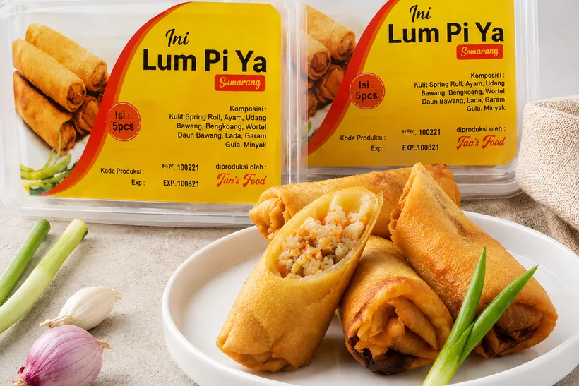 Ini Lum Pi Ya, lumpia semarang beku Tan's Food — tampak 4